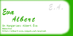 eva albert business card